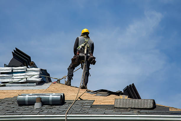 Professional Storm Damage Roof Repair technician working in Buckley, MI